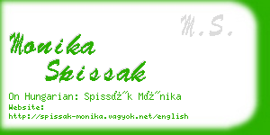 monika spissak business card